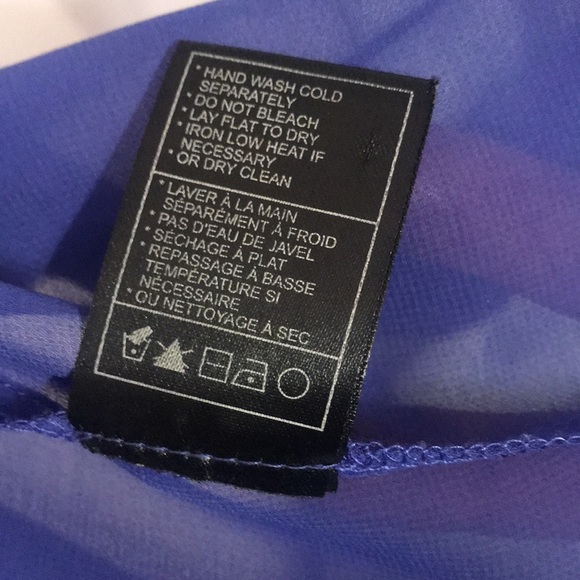 Jack - Semi Sheer Royal Blue Long Sleeve Open Back Blouse - Picture 8 of 8